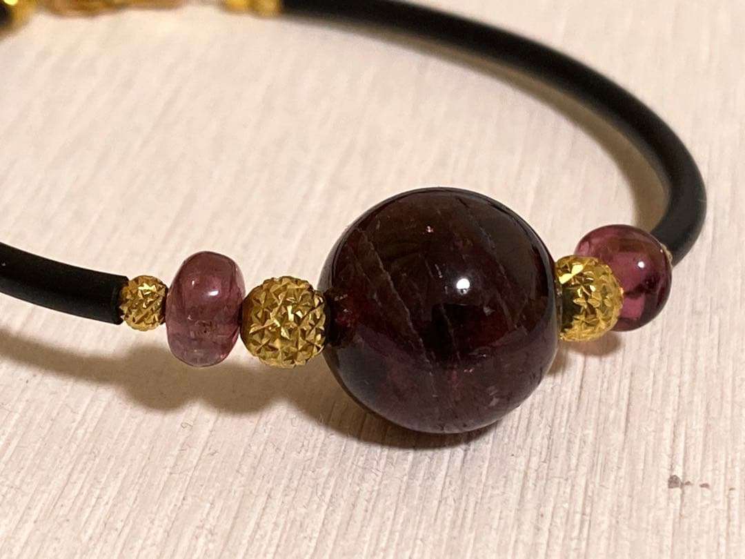 ルベライト K18 ブレスレット/天然石 パワーストーン MARIHA