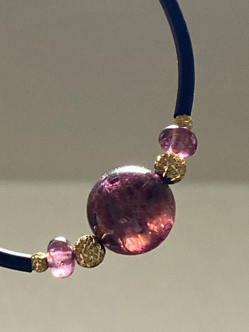 ルベライト K18 ブレスレット/天然石 パワーストーン MARIHA