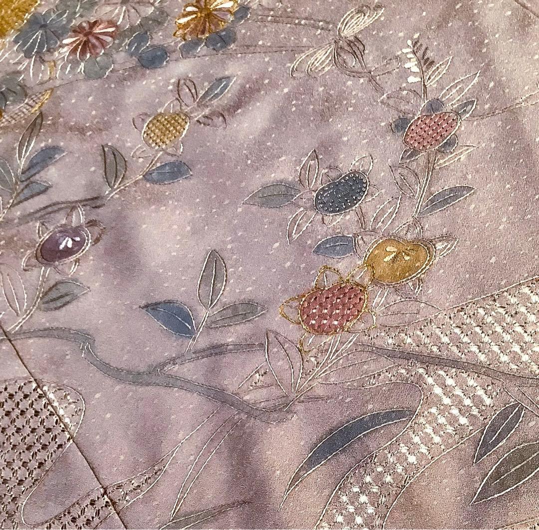 新品正絹訪問着中国三大刺繍　スワトウ刺繍　汕頭刺繍　相良刺繍　総刺繍⑨