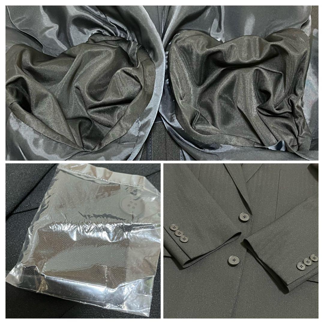 【未使用級】スーツセレクト 4S 3ピース スーツ Y6 黒 ストライプ 24年