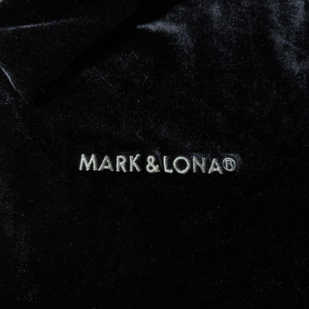 未使用タグ付き MARK&LONA ベロア シャツ チャーム付き 50/XL 黒