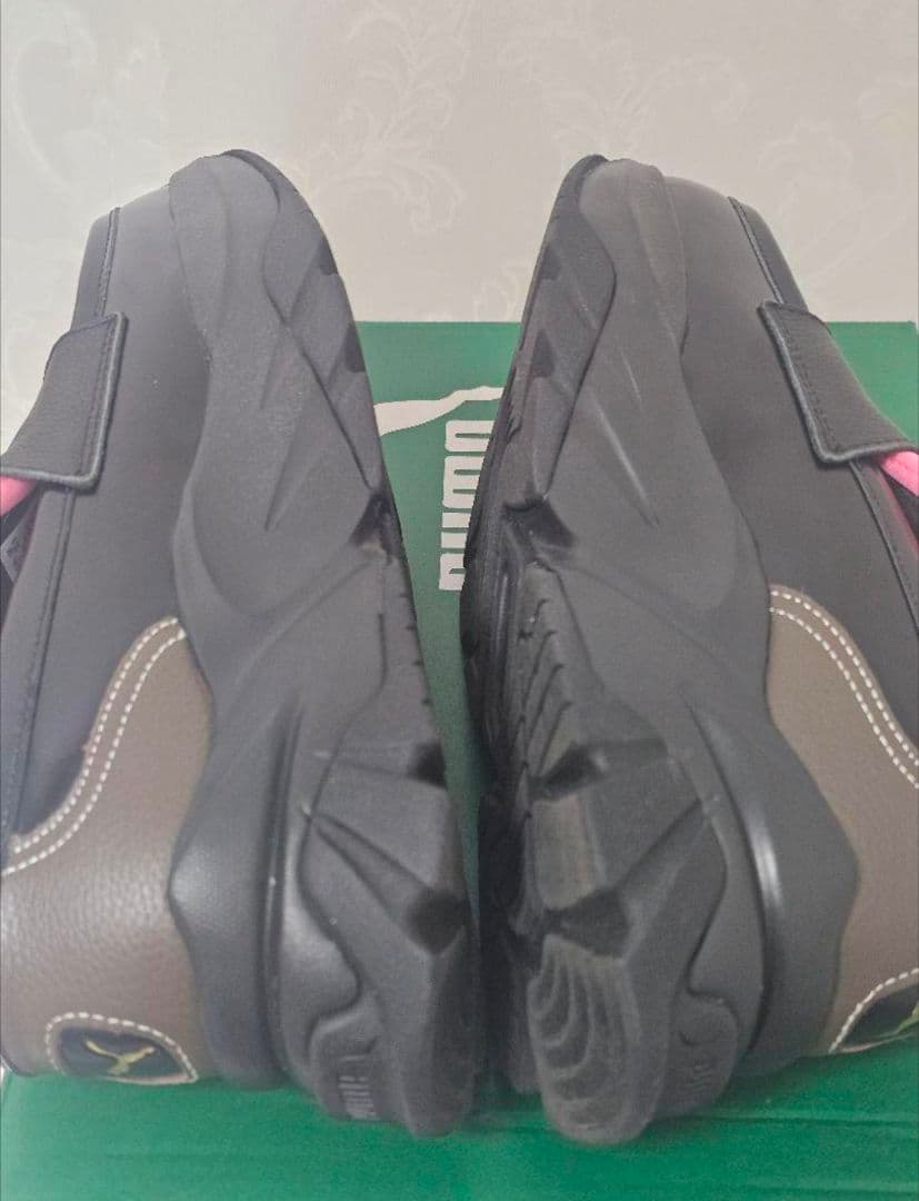 PUMA プーマ ローファー ブラック ピンク 23.5 スニーカーローファー