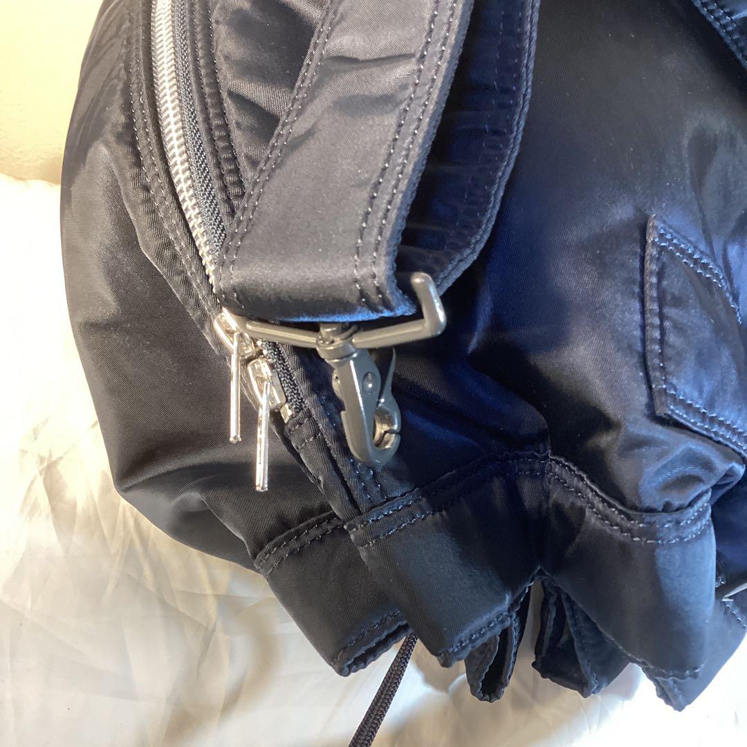 ポーター&ステューシーWネーム　アイアンブルーバケツ型2WY美品