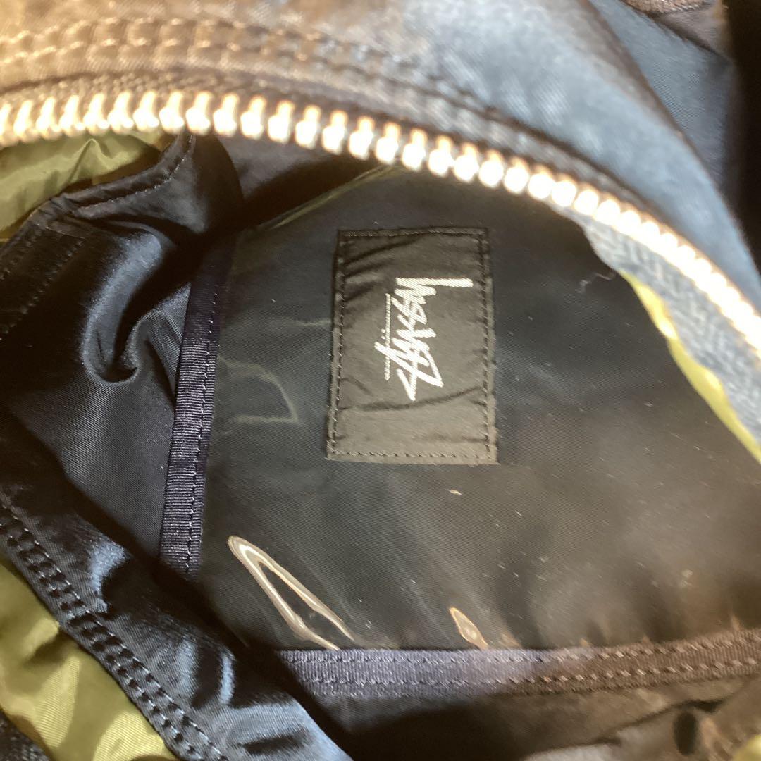 ポーター&ステューシーWネーム　アイアンブルーバケツ型2WY美品