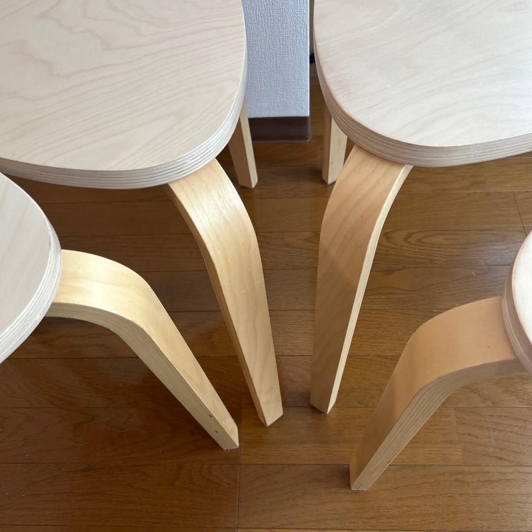 4脚セット　IKEA イケア　シルレ　スツール　バーチ　椅子