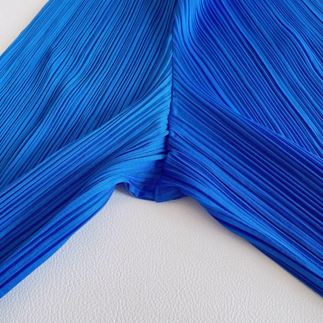美品✨PLEATS PLEASE プリーツプリーズ　プリーツパンツ　ブルー