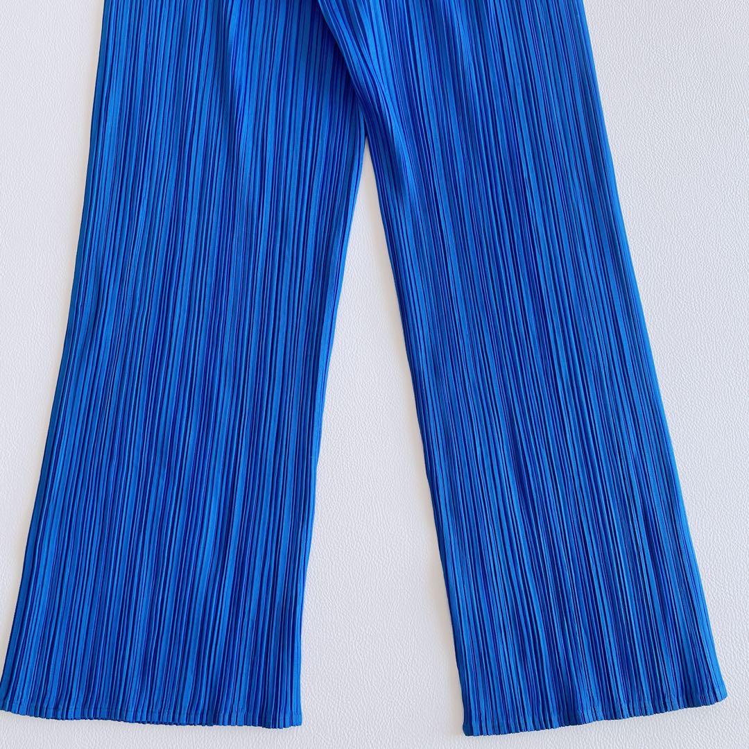 美品✨PLEATS PLEASE プリーツプリーズ　プリーツパンツ　ブルー