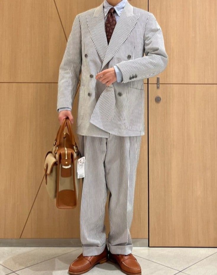 更に！値下げ！SHIPS&SouthWickのシアサッカーダブルブレストスーツ