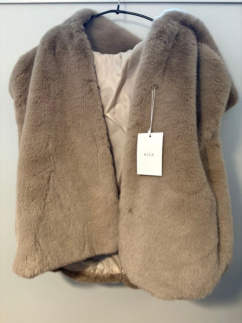 ★週末お値下げ★【未使用品】eLLa エコミンクファーベスト