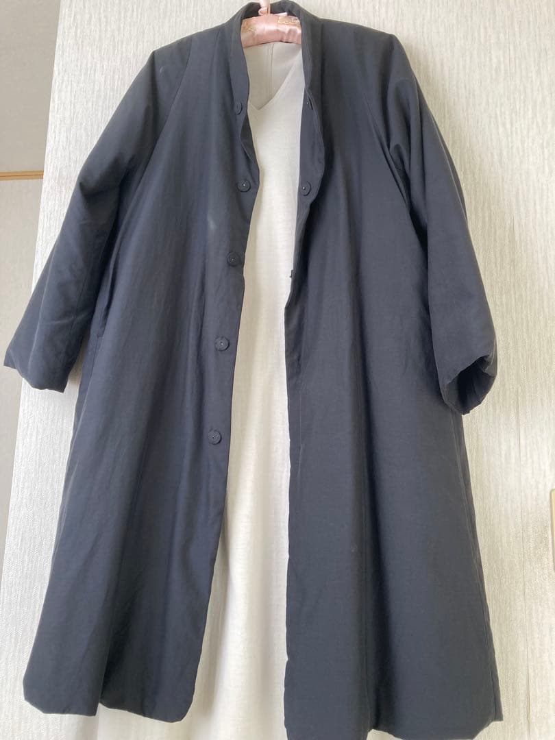 2020 ヨーガンレール　シルクコットンダウンコート　黒 Lサイズ