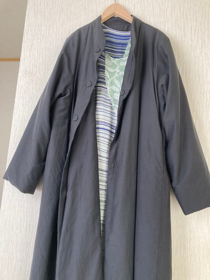 2020 ヨーガンレール　シルクコットンダウンコート　黒 Lサイズ