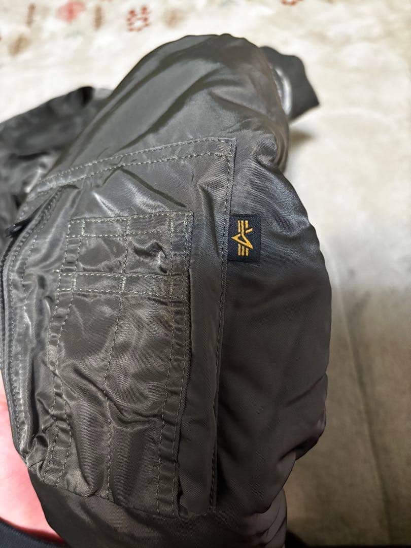 ALPHAアルファ　MA-1 フライトジャケット　迷彩　カーキ　リバーシブル