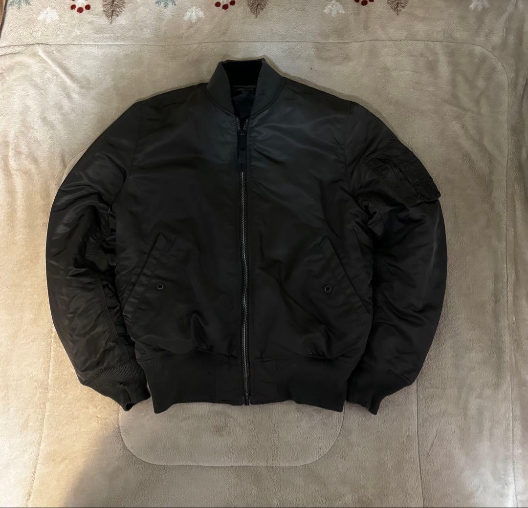 ALPHAアルファ　MA-1 フライトジャケット　迷彩　カーキ　リバーシブル