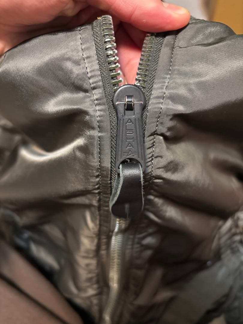 ALPHAアルファ　MA-1 フライトジャケット　迷彩　カーキ　リバーシブル