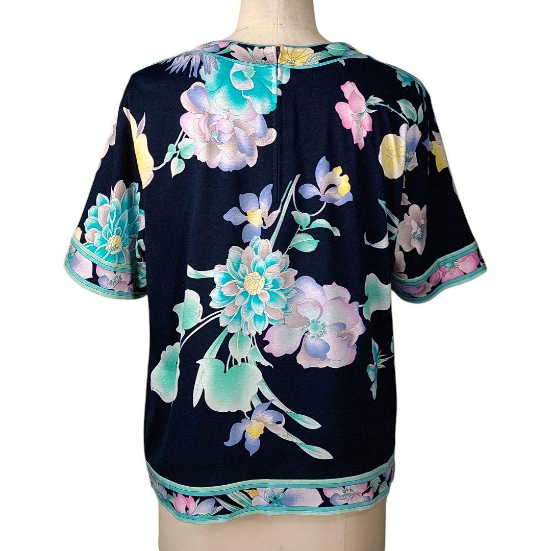 ☆ LEONARD レオナール シーアイランドコットン フラワー柄 カットソー