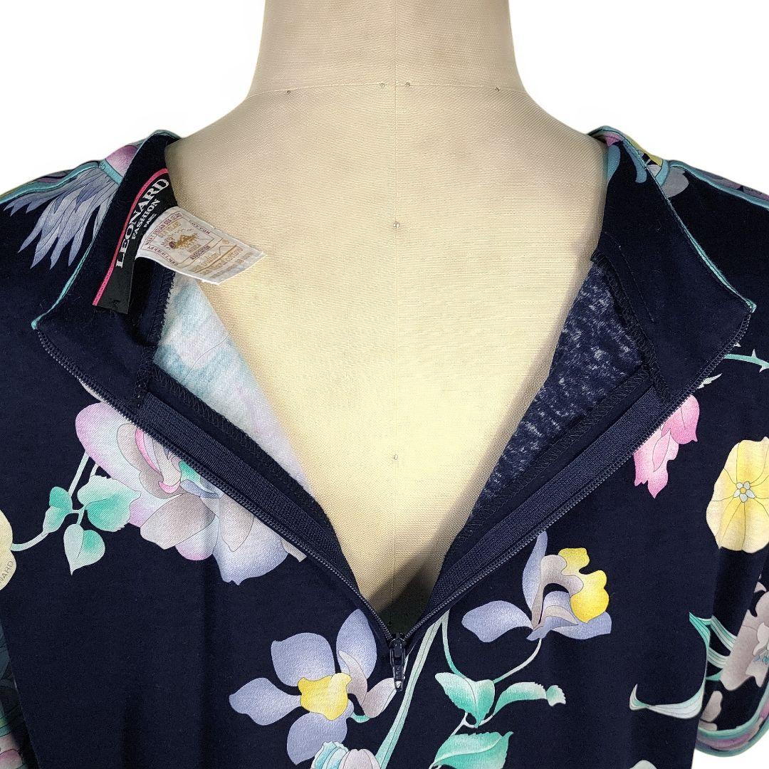 ☆ LEONARD レオナール シーアイランドコットン フラワー柄 カットソー