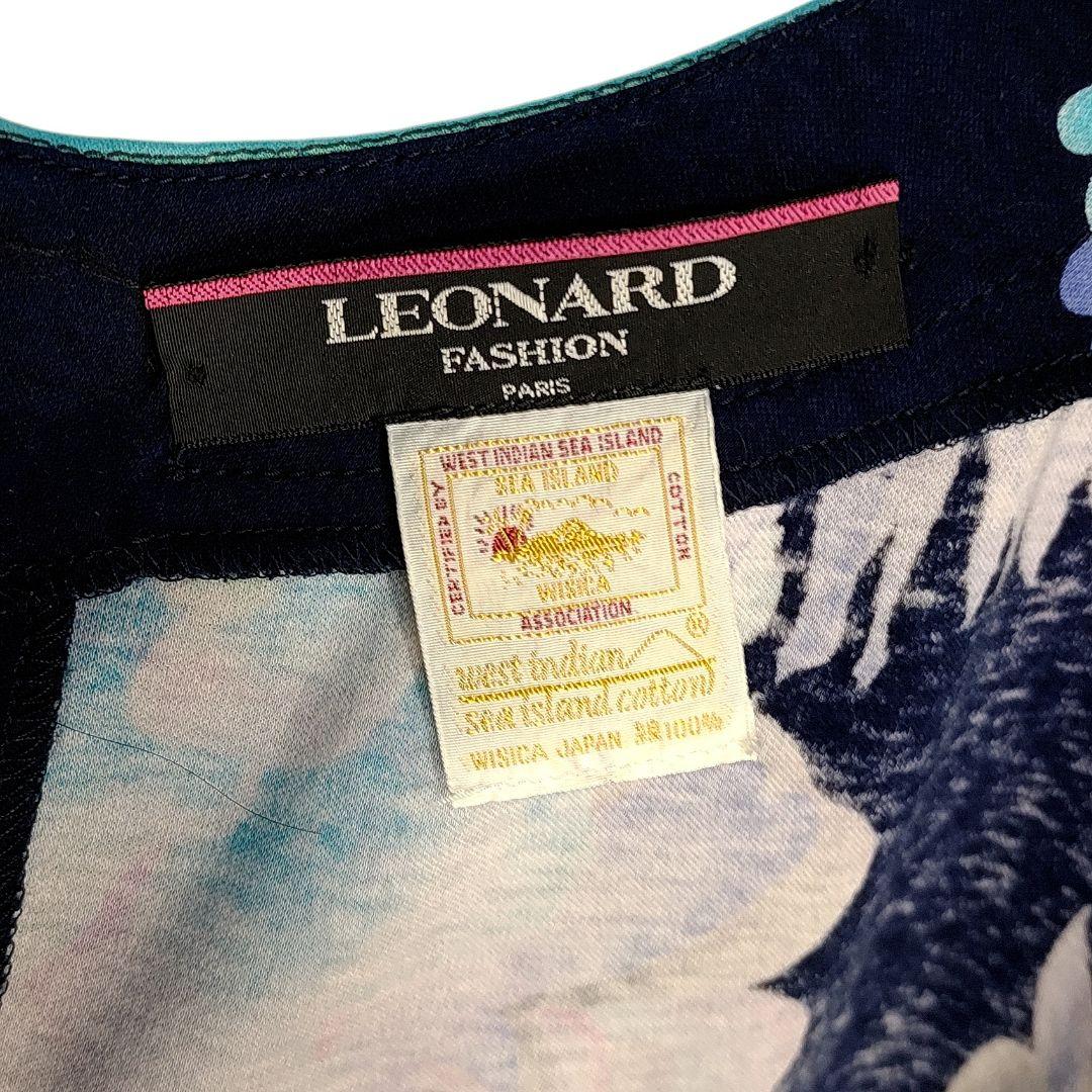 ☆ LEONARD レオナール シーアイランドコットン フラワー柄 カットソー