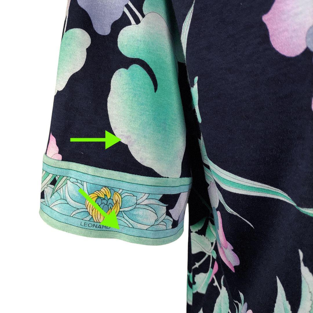 ☆ LEONARD レオナール シーアイランドコットン フラワー柄 カットソー