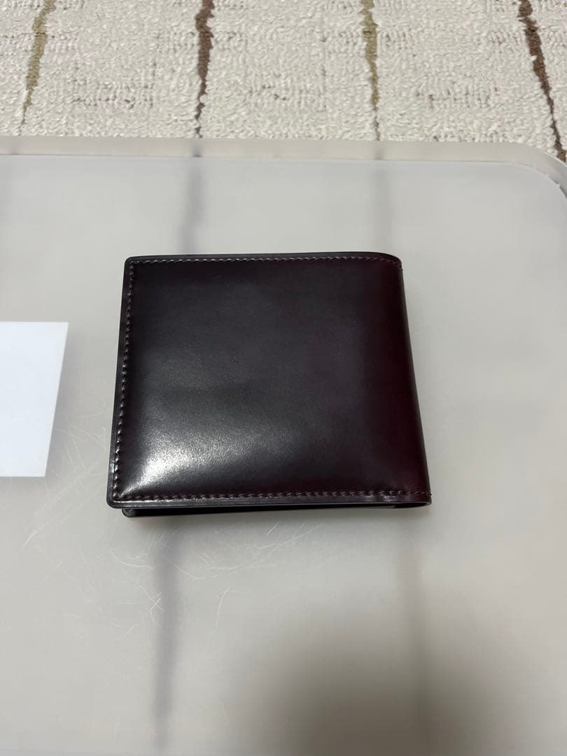 オ*ダ様 GANZO シェルコードバン2 純札入れ バーガンディ