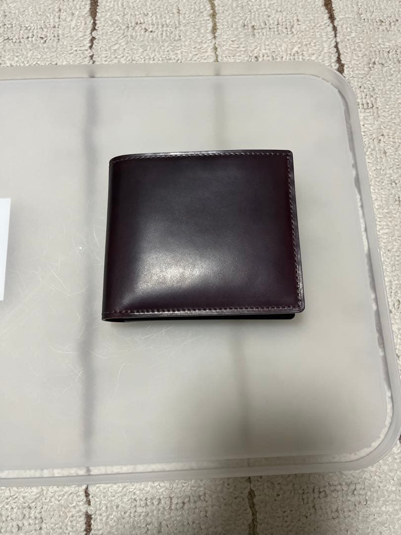 オ*ダ様 GANZO シェルコードバン2 純札入れ バーガンディ