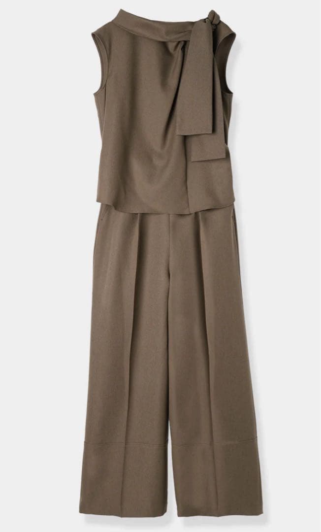 【定価以下】 L’AUBE BLANC サイドボウタイコンビネーション/ブラウン