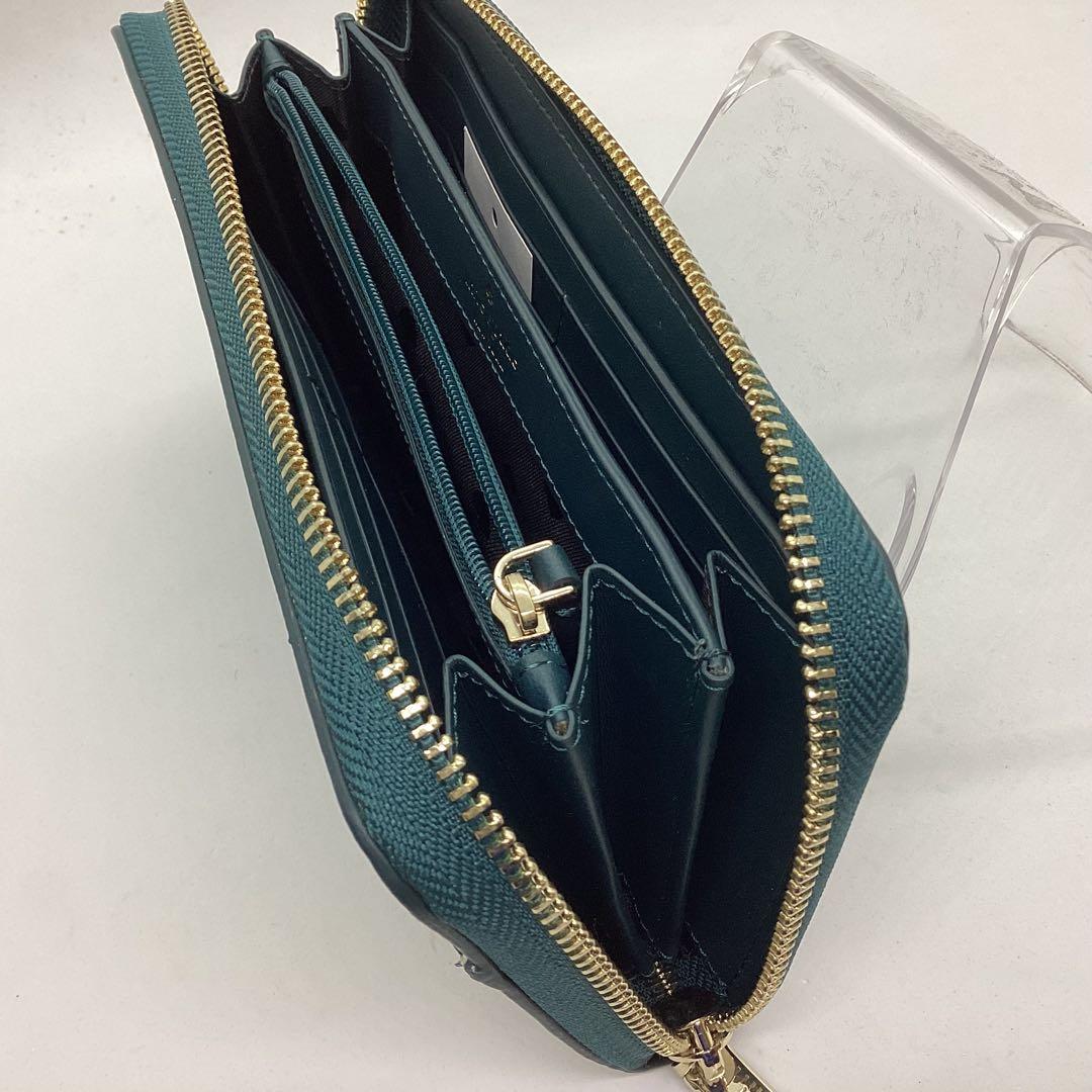 Kate Spade バイカラー　ラウンド　ファスナー長財布