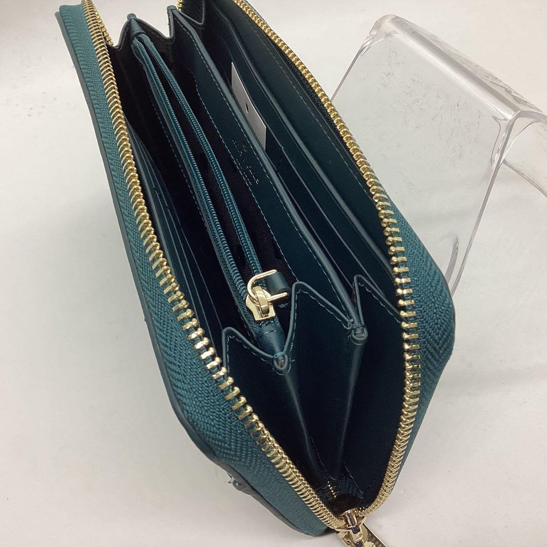 Kate Spade バイカラー　ラウンド　ファスナー長財布