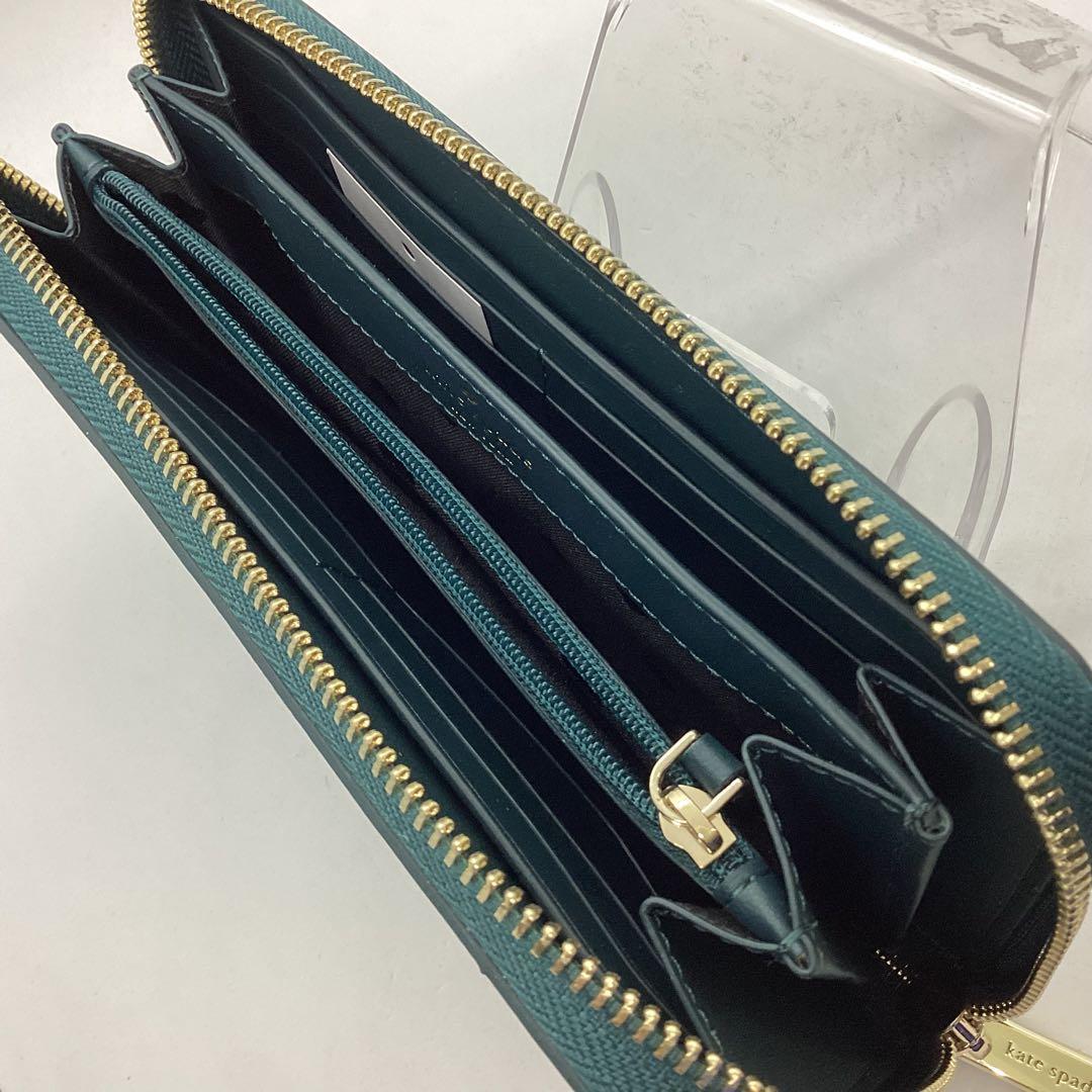 Kate Spade バイカラー　ラウンド　ファスナー長財布