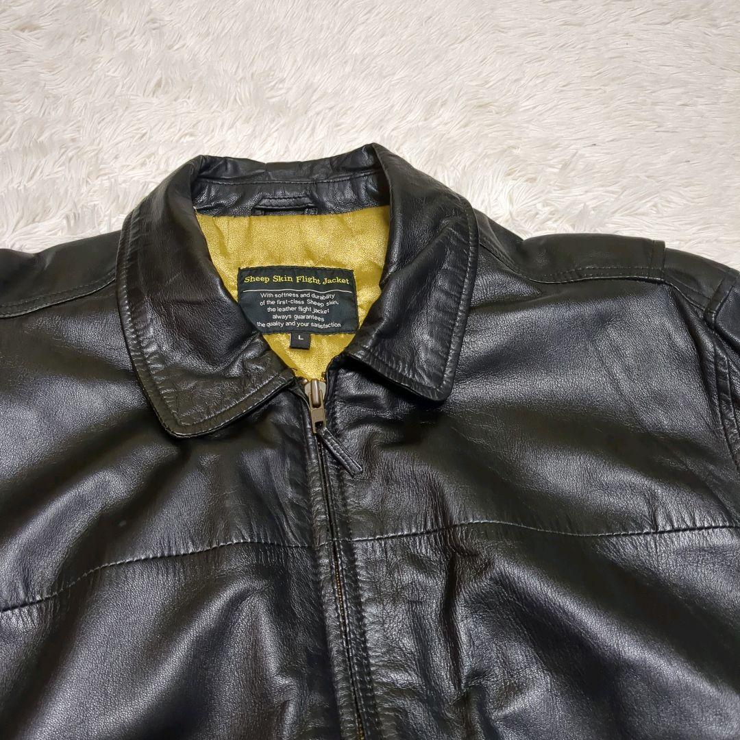 90's CWU-45P 羊革 フライトジャケット 黒 裏地金 グレンフィールド