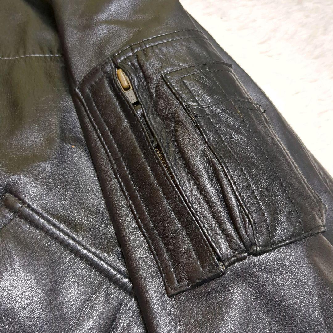 90's CWU-45P 羊革 フライトジャケット 黒 裏地金 グレンフィールド