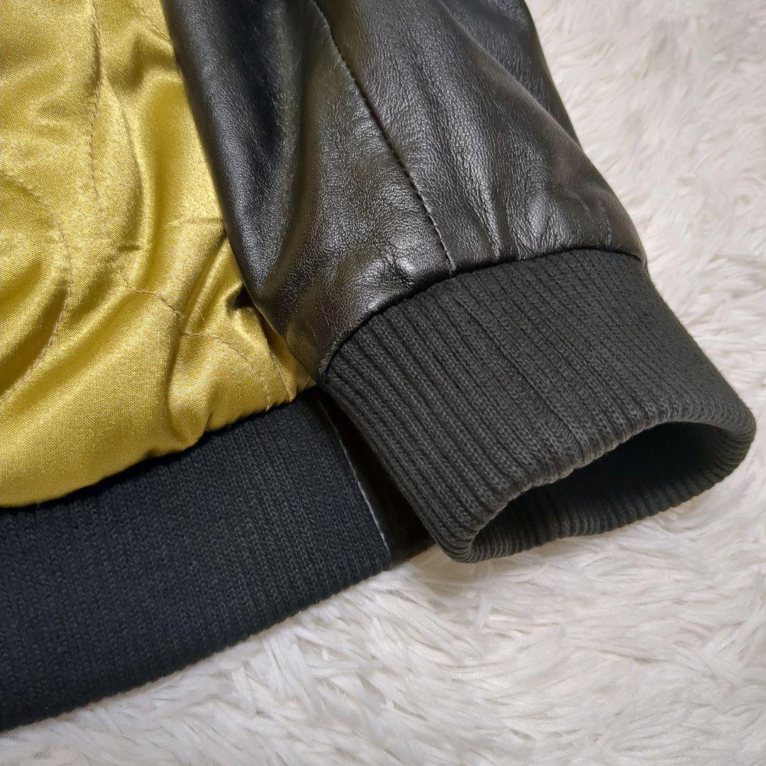 90's CWU-45P 羊革 フライトジャケット 黒 裏地金 グレンフィールド