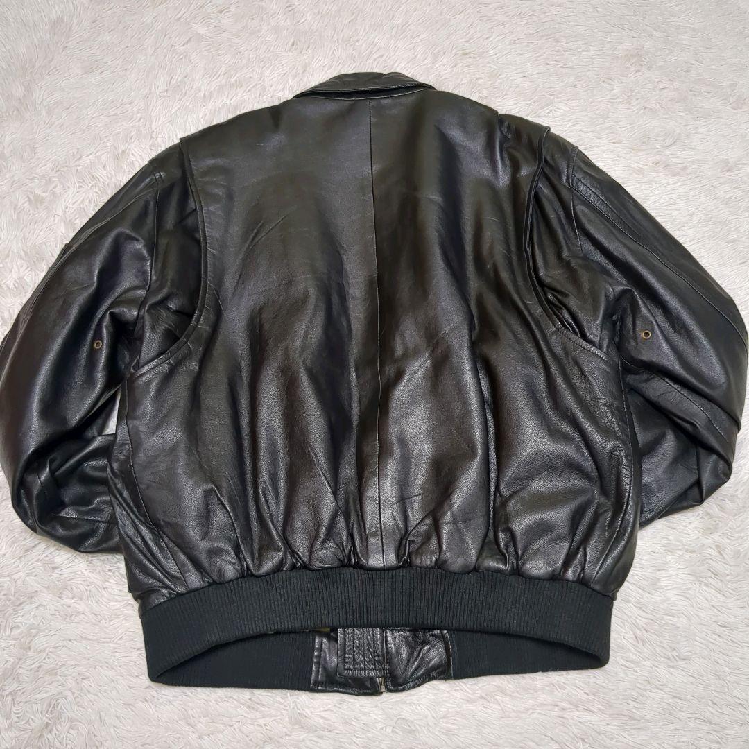 90's CWU-45P 羊革 フライトジャケット 黒 裏地金 グレンフィールド