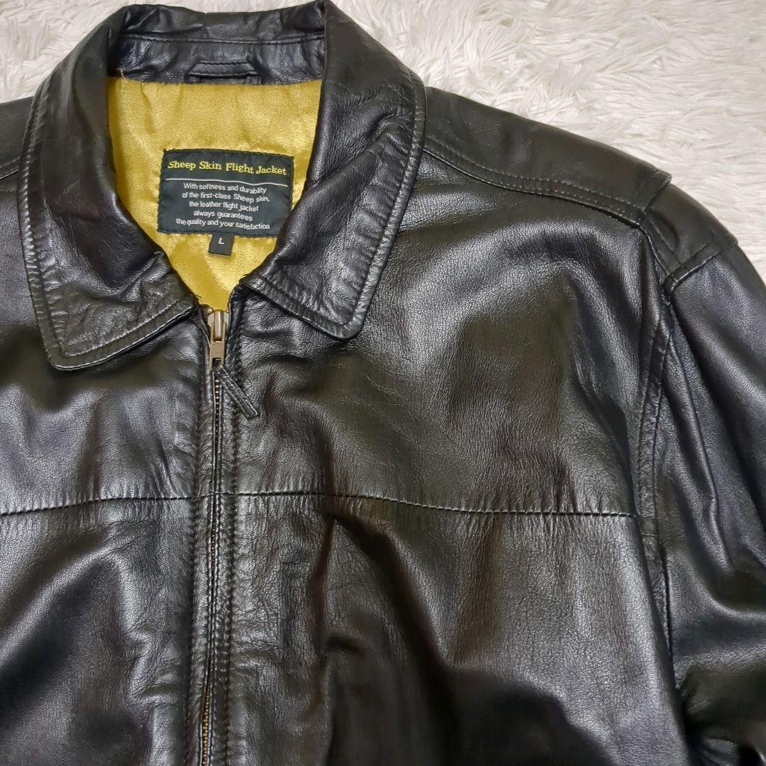 90's CWU-45P 羊革 フライトジャケット 黒 裏地金 グレンフィールド