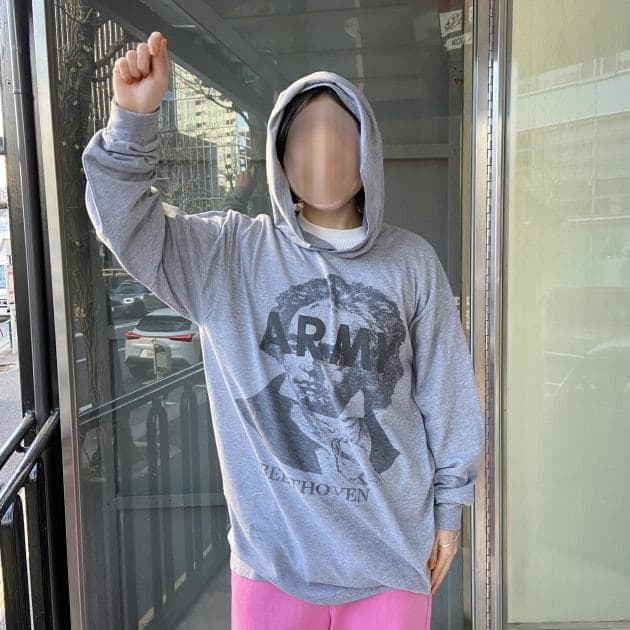 ベートーヴェン フード付きロンT 長袖Tシャツ パーカー サニーサイドアップ