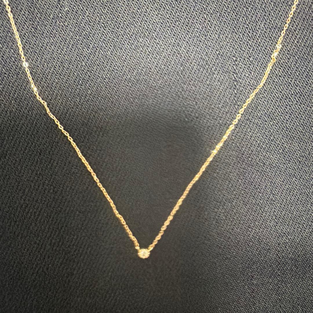 ete k10YG レイヤーダイヤモンドネックレス