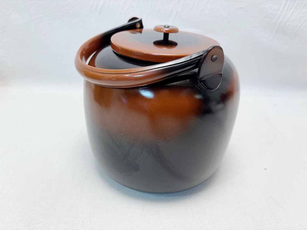 ほぼ未使用 茶道具 やかん 腰黒やかん 水注 薬缶 煎茶道具 表千家 紙箱