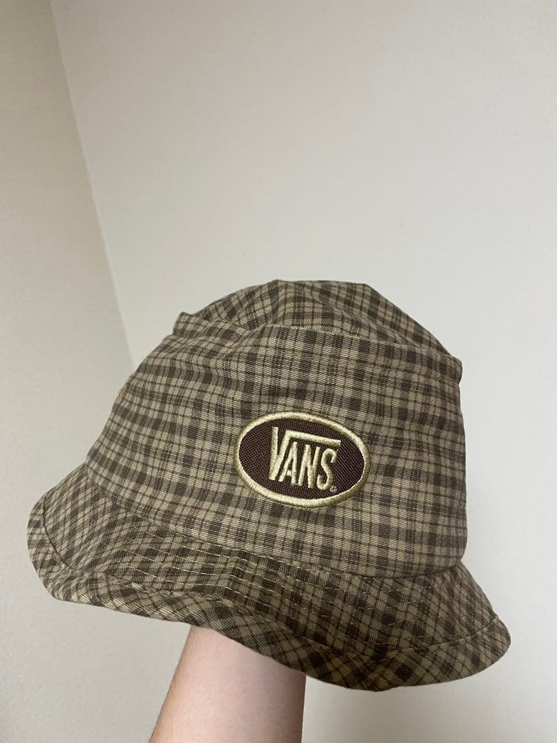 あいみょん着用　vans USA製 バケットハット 90s チェック　ベージュ