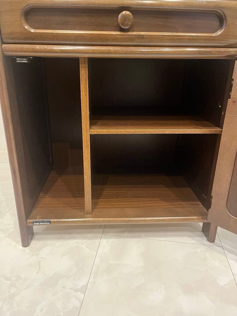 【美品】カリモク家具 レンジ台 キャビネット キッチン収納 高級家具