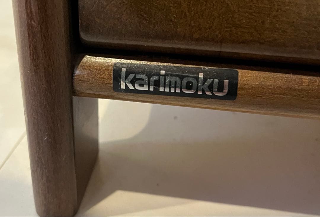 【美品】カリモク家具 レンジ台 キャビネット キッチン収納 高級家具