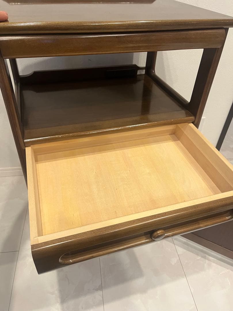 【美品】カリモク家具 レンジ台 キャビネット キッチン収納 高級家具