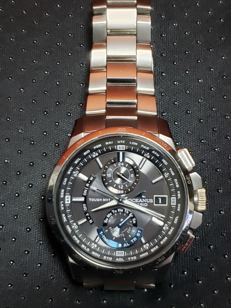 ソーラー、電波腕時計 CASIO OCEANUS クォーツ