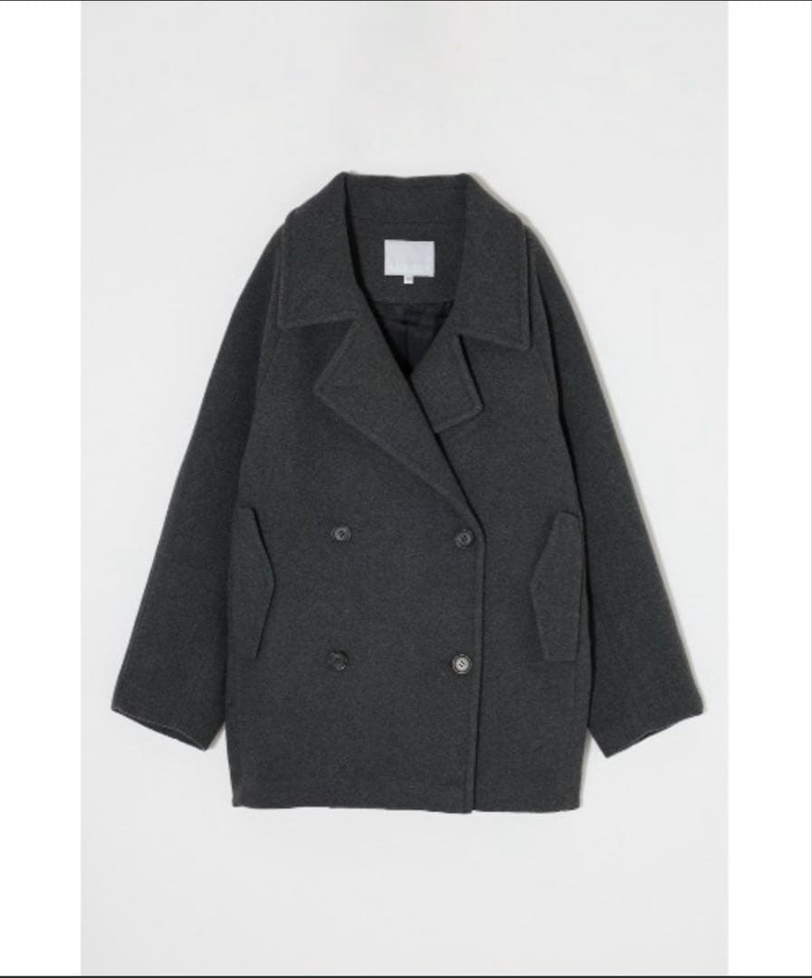 moussy DOUBLE BREASTED MID コート　チャコール　1