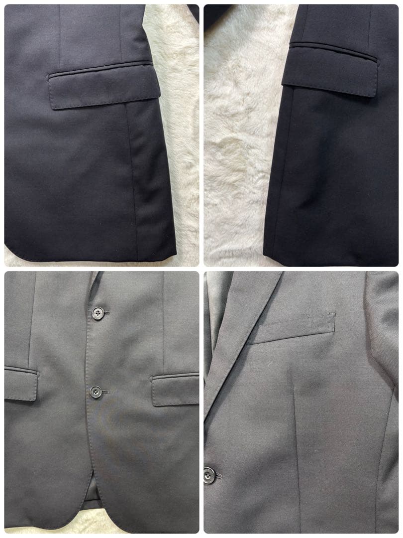 BURBERRY BLACK LABEL黒 2B 38LメンズSuper100'