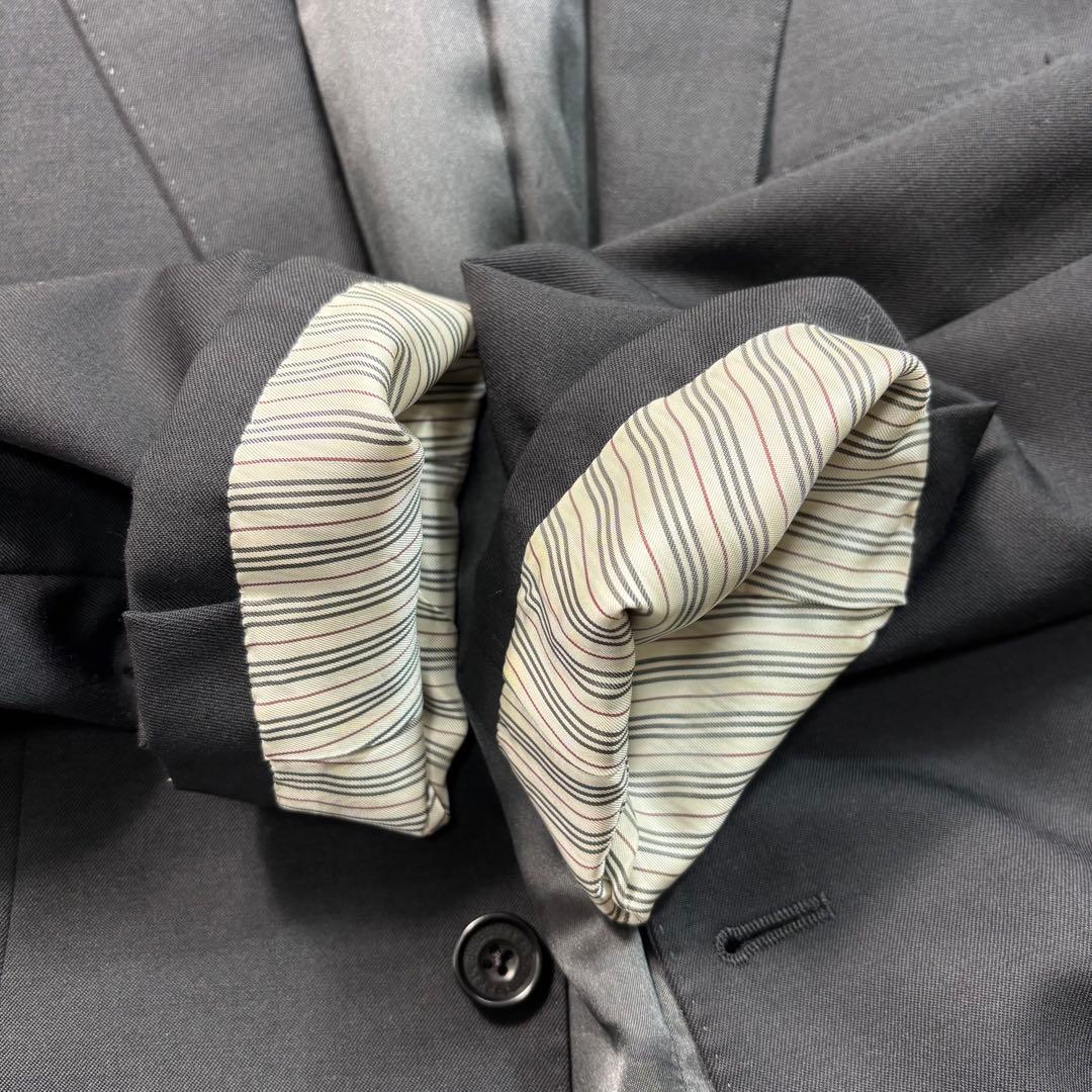 BURBERRY BLACK LABEL黒 2B 38LメンズSuper100'