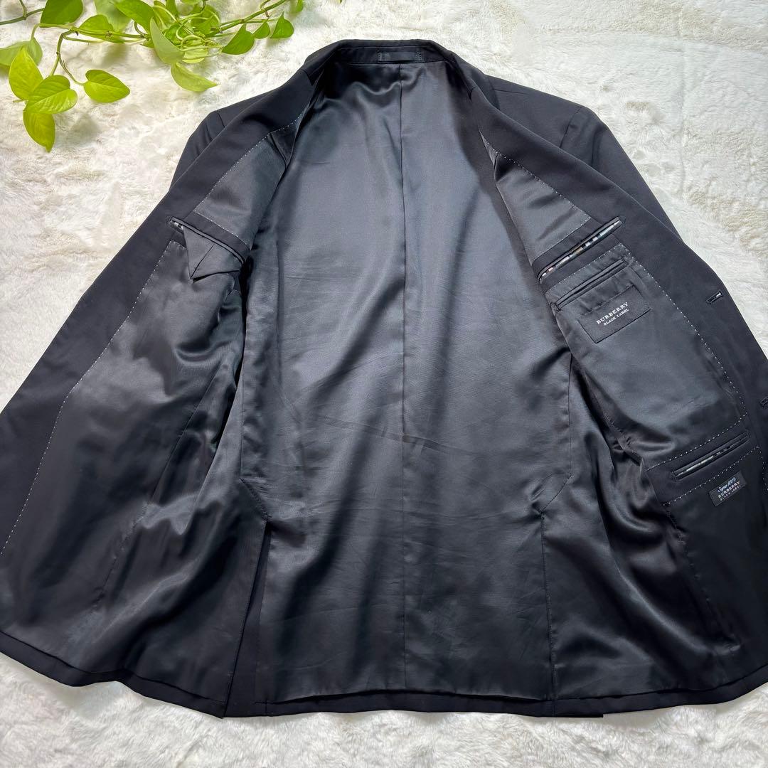 BURBERRY BLACK LABEL黒 2B 38LメンズSuper100'