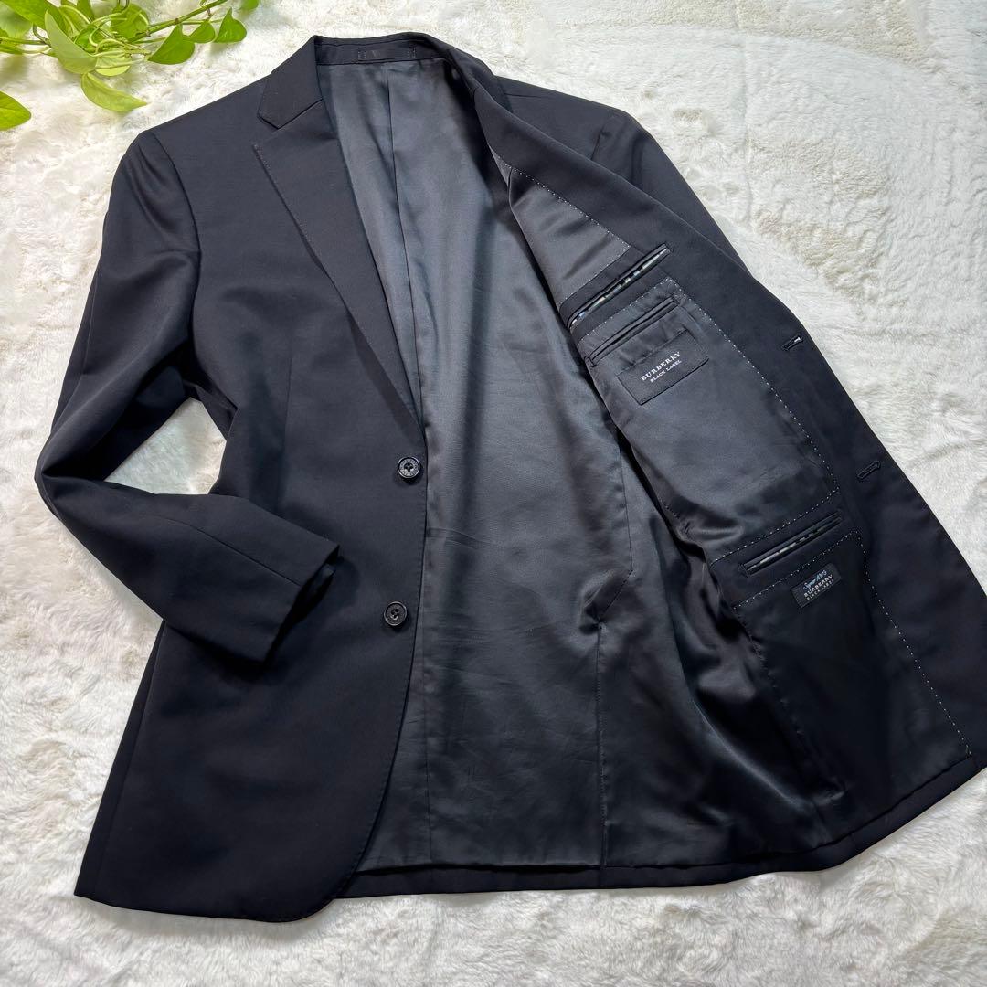 BURBERRY BLACK LABEL黒 2B 38LメンズSuper100'