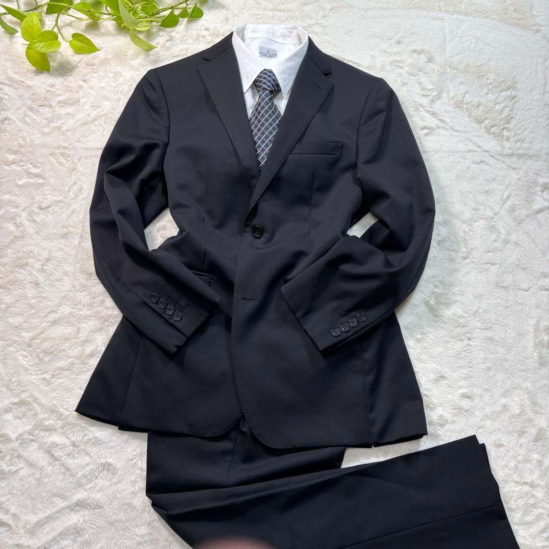 BURBERRY BLACK LABEL黒 2B 38LメンズSuper100'