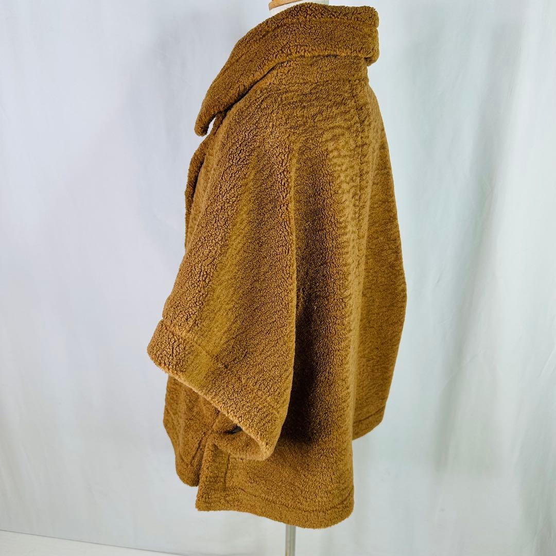 PASSIONE パシオーネ　ブラウン ボア ポンチョ Mサイズ　a134