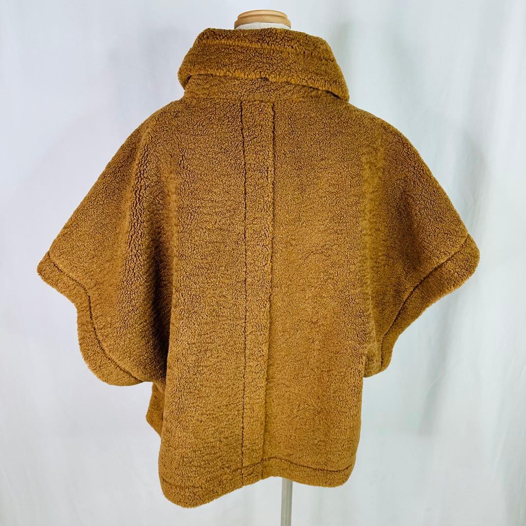 PASSIONE パシオーネ　ブラウン ボア ポンチョ Mサイズ　a134