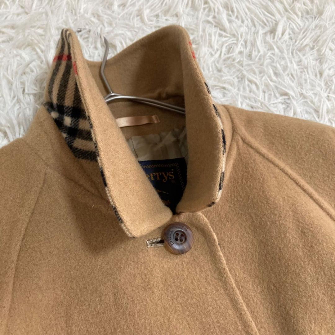 17041✨バーバリー カシミヤ ノバチェック リバーコート ダブルフェイス